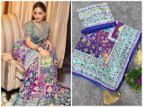 Ramya_multi_blue_Ajarakh_Saree|_with_unstitched_blouse