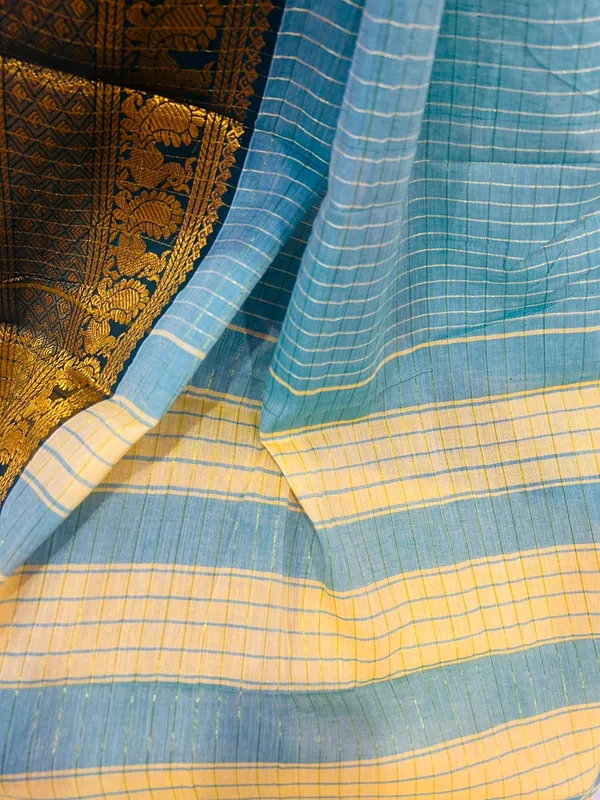 Sky_Blue_Pallavi_checksNarayanpeth_Cotton_Saree_|_With_Unstitched_Blouse_Piece_For_Women