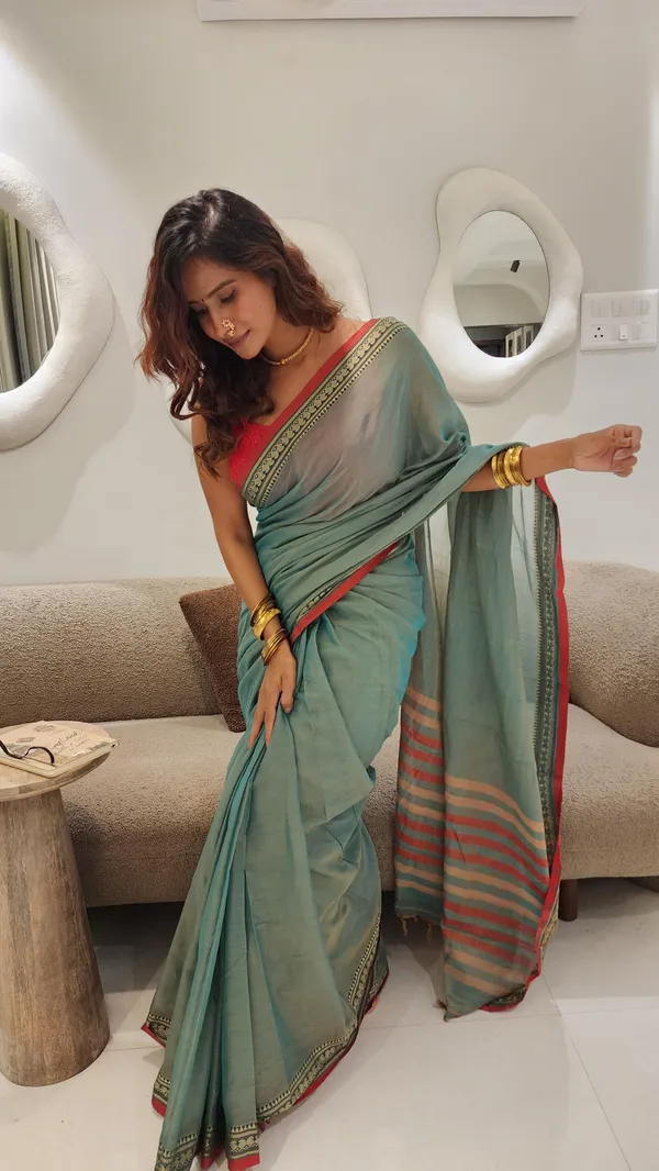 Pista_Green_Viha_Narayanpeth_Cotton_Saree_|_With_Unstitched_Blouse_Piece_For_Women_