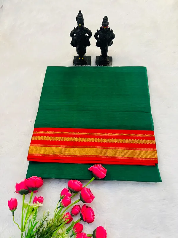 Green_Akshata_Pure_Cotton_Saree_|_With_Unstitched_Blouse_Piece_For_Women