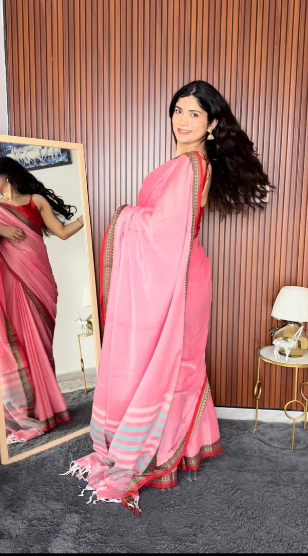 Pink_Viha_Narayanpeth_Cotton_Saree_|_With_Unstiched_Blouse_Piece_For_Women