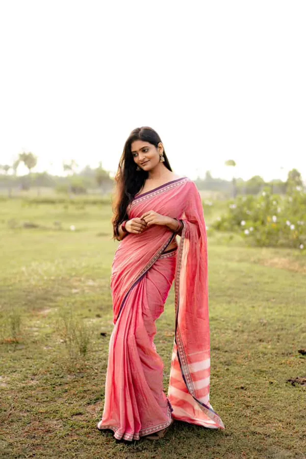 Peach_Rudrakshi_Narayanpeth_Cotton_Saree_|_With_Unstitched_Blouse_Piece_For_Women