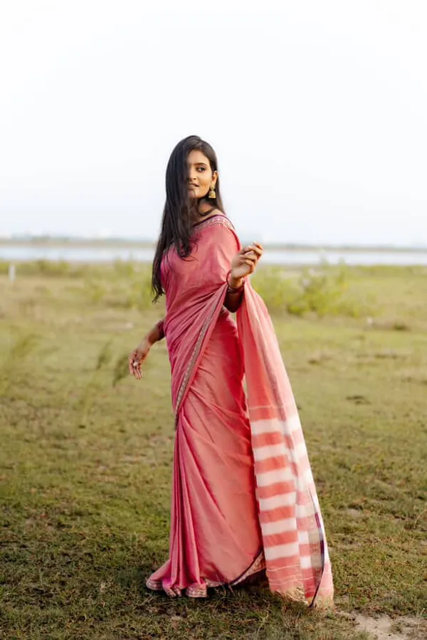 Peach_Rudrakshi_Narayanpeth_Cotton_Saree_|_With_Unstitched_Blouse_Piece_For_Women