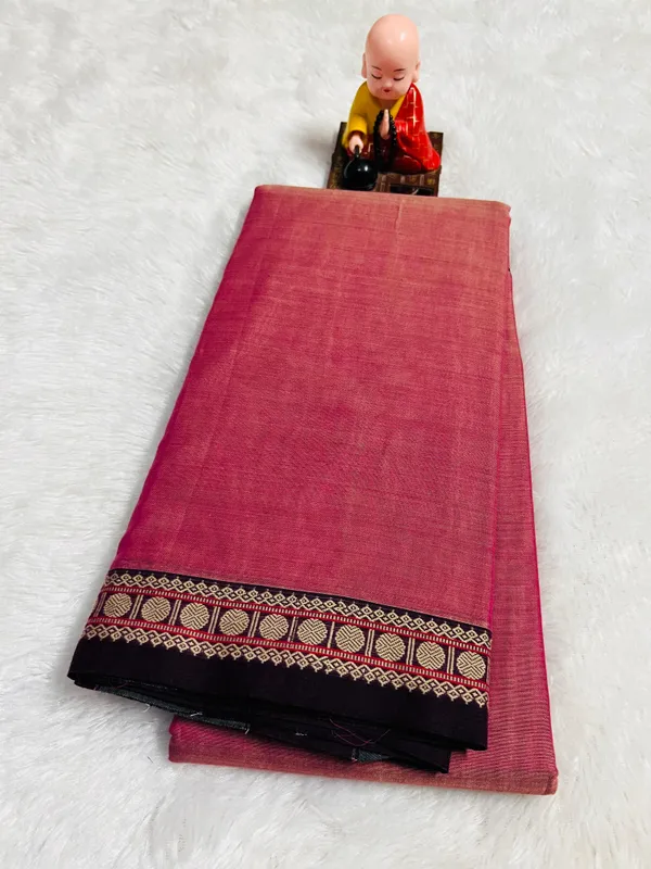 Peach_Rudrakshi_Narayanpeth_Cotton_Saree_|_With_Unstitched_Blouse_Piece_For_Women