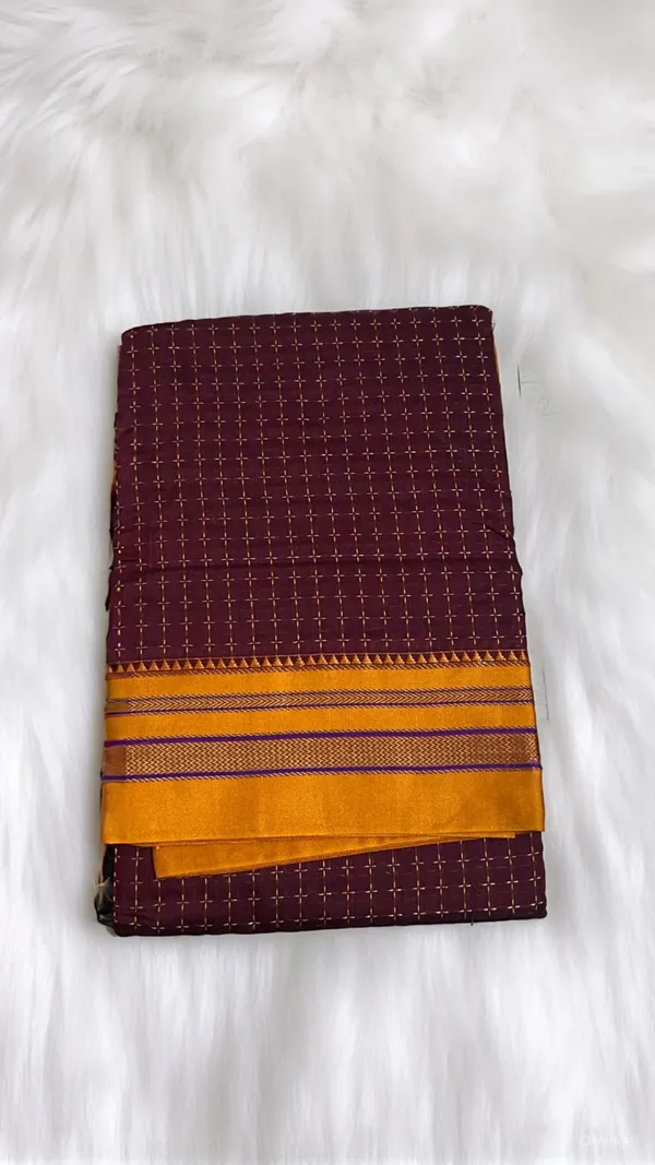 Red_Chacolate_Star_Plus_Narayanpeth_Cotton_Saree_|_With_Unstitched_Blouse_Piece_For_Women