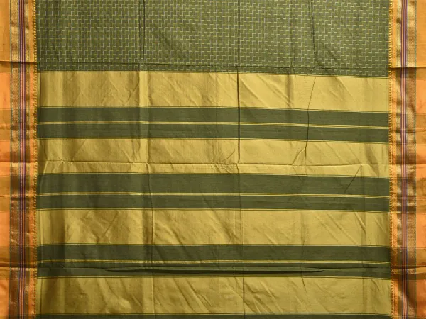 Mehandi_Zigzag_Narayanpeth_Cotton_Saree_|_With_Unstitched_Blouse_Piece_For_Women
