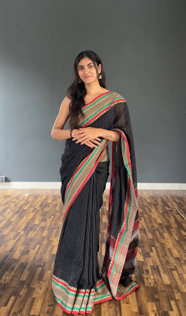 Black_Sanskriti_Narayanpeth_Cotton_Saree_|_With_Unstitched_Blouse_Piece_For_Women