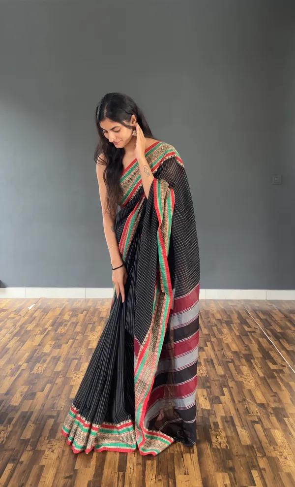Black_Sanskriti_Narayanpeth_Cotton_Saree_|_With_Unstitched_Blouse_Piece_For_Women