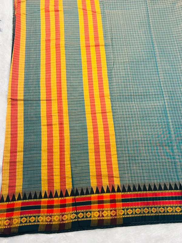 Dual_shade_Green_Soumya__Narayanpeth_Cotton_Saree_|_With_Unstitched_Blouse_Piece_For_Women