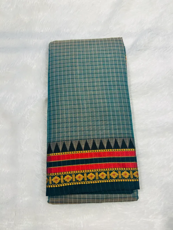 Dual_shade_Green_Soumya__Narayanpeth_Cotton_Saree_|_With_Unstitched_Blouse_Piece_For_Women