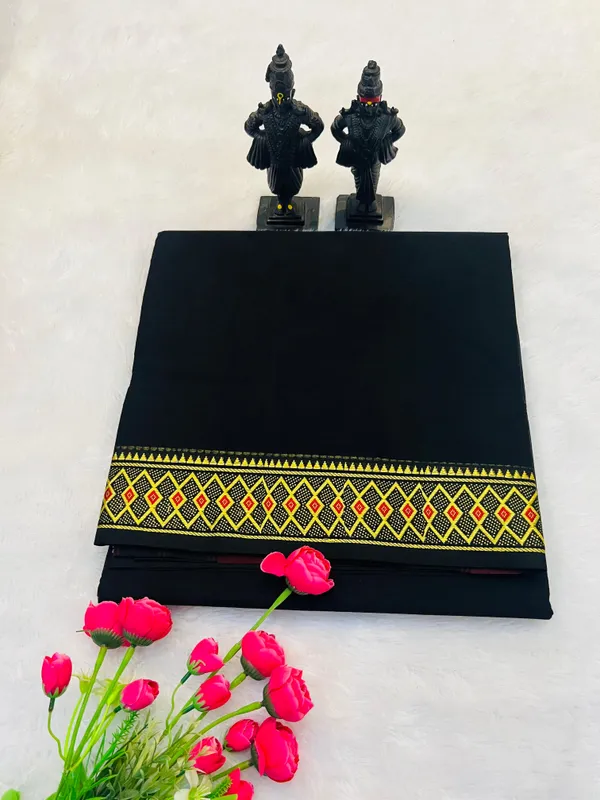 Black_Siya_Pure_Cotton_Saree_|_With_Unstitched_Blouse_Piece_For_Women