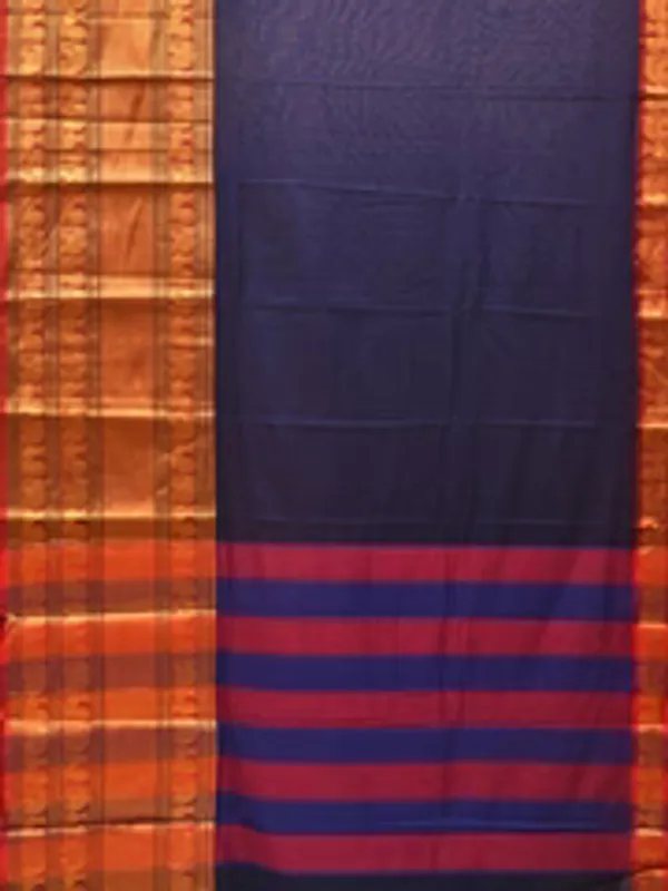 Royal_Blue_Ayodhya_Narayanpeth_Cotton_Saree_|_With_Unstitched_Blouse_Piece_For_Women