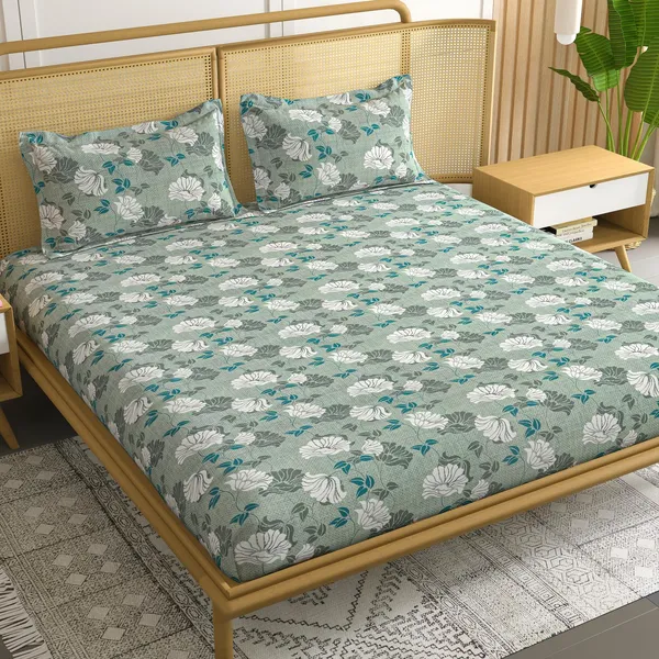 CottonCloud_90*108_Inch_Premium_Quality_King_Size_Bedsheet_with_2_Pillow_Covers_(17*27_Inch)
