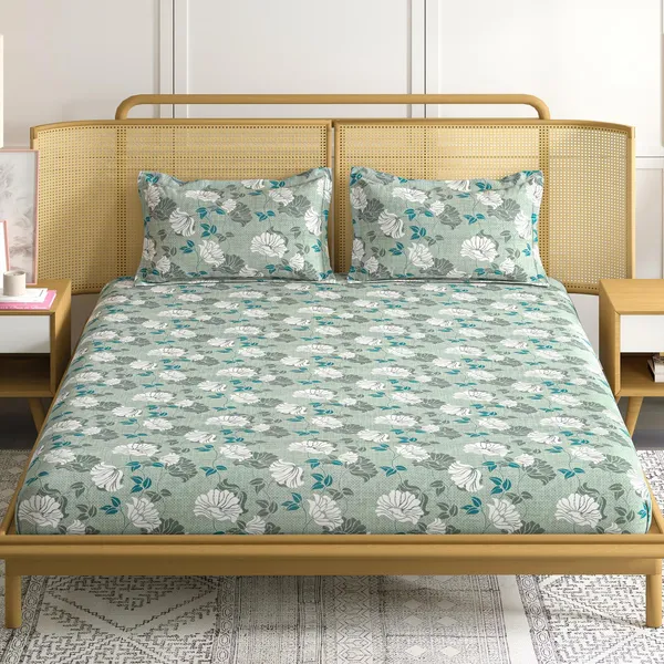 CottonCloud_90*108_Inch_Premium_Quality_King_Size_Bedsheet_with_2_Pillow_Covers_(17*27_Inch)