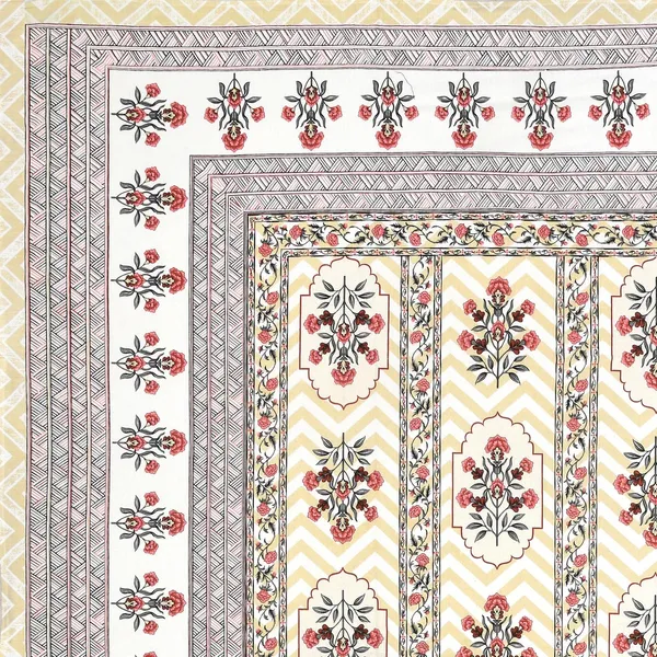PHULKARI_90*108_Inch_Premium_Quality_DOUBLE_Bedsheet_with_2_Pillow_Covers_(17*27_Inch)