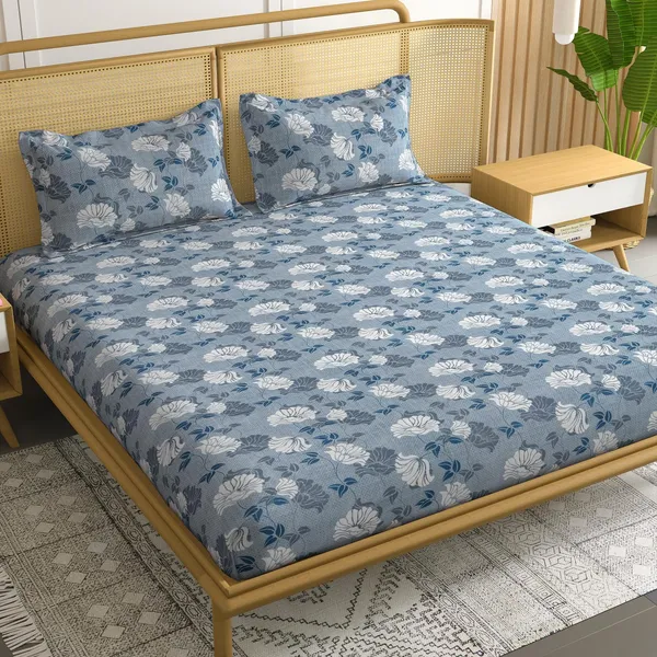 CottonCloud_90*108_Inch_Premium_Quality_King_Size_Bedsheet_with_2_Pillow_Covers_(17*27_Inch)