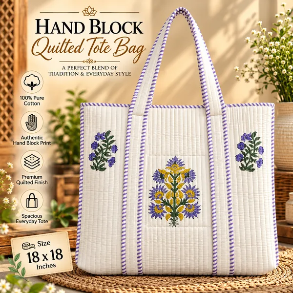 Hand_Block_Quilted_Tote_Bag