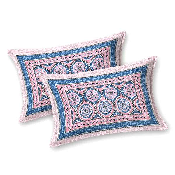 250_TC_Pure_Cotton_|_Multicolor_Traditional_Jaipuri_Prints_|_Premium_Quality_King_Size_Bedsheet_with_2_Pillow_Covers_(90*108_Inch)
