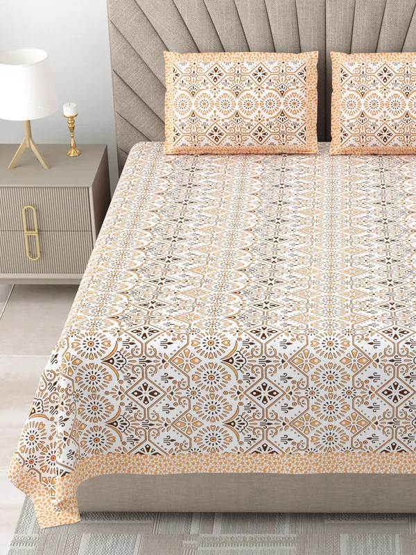 250_TC_Pure_Cotton_|_Multicolor_Traditional_Jaipuri_Prints_|_Premium_Quality_King_Size_Bedsheet_with_2_Pillow_Covers_(90*108_Inch)