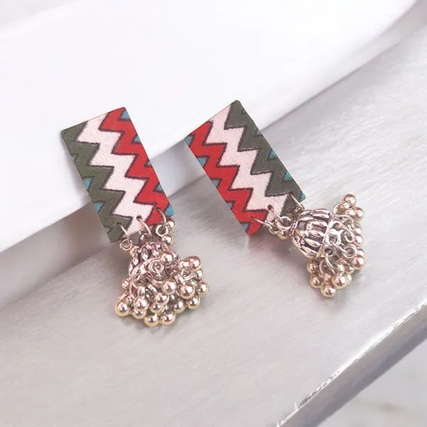 Multicolor_Handmade_Multicolour_Print_Earrings_With_Jhumka_For_Women