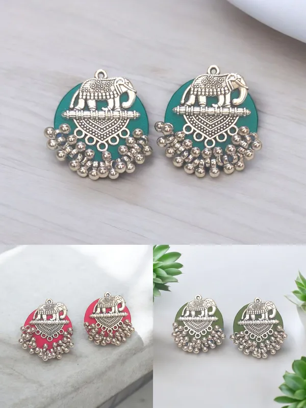 Multicolor_Handmade_Hand_Crafted_Earrings_For_Woman_And_Girls_(Pack_Of_3)