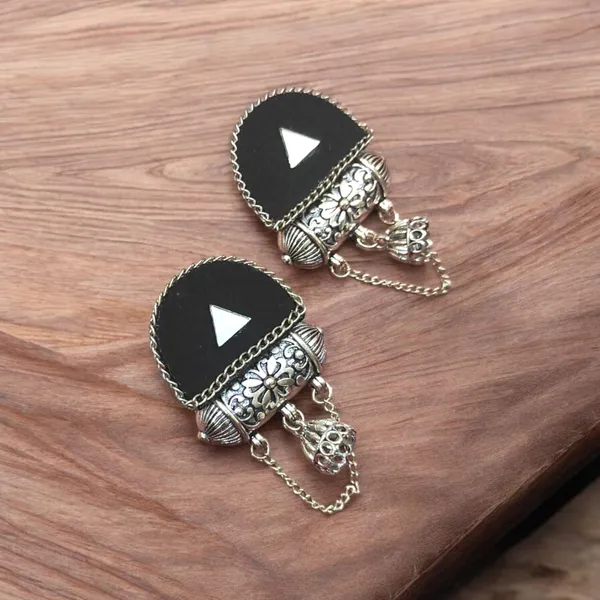 Black_Fabric_Handmade_Jhumka_Fabric_Handmade_Earrings