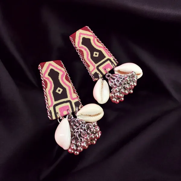 Multicolor_Fabric_Handmade_Danglers_With_Jhumka_For_Women