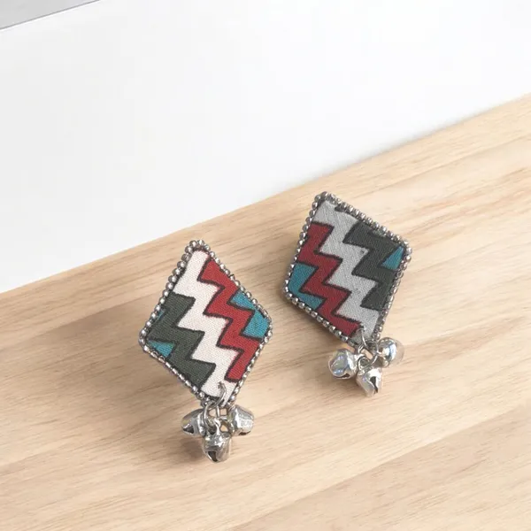 Handcrafted_Multicolour_Kite_Shape_Earrings_With_Ghungroo