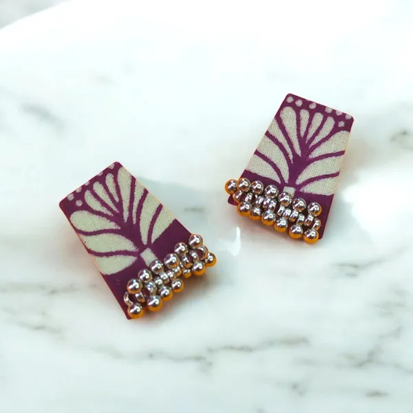 Floral_Fabric_Handmade_Stud_Earring_For_Women