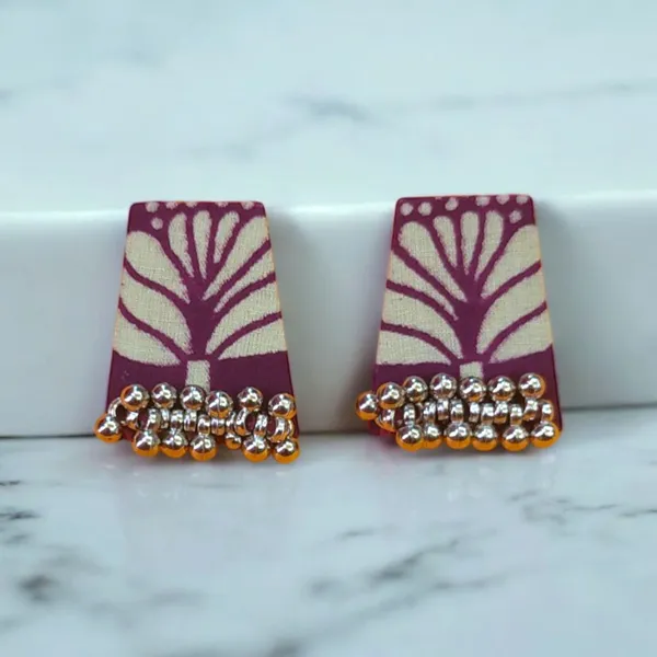 Floral_Fabric_Handmade_Stud_Earring_For_Women