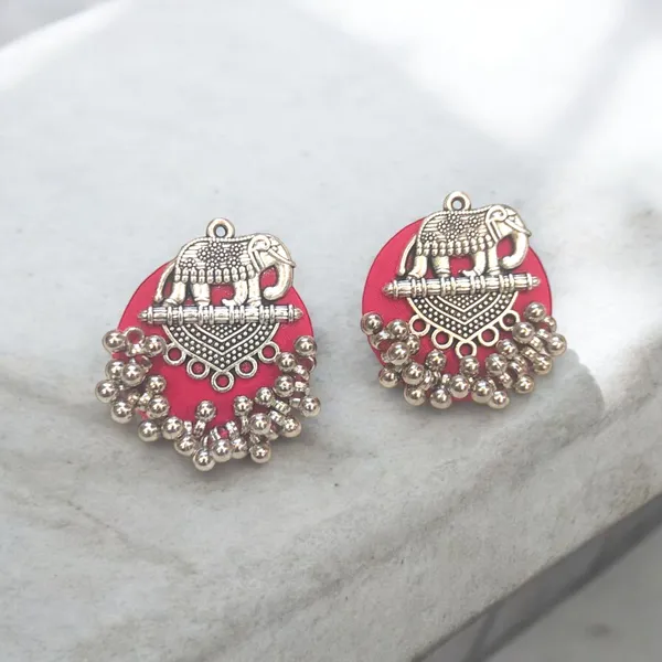 Elephant_Stud_Fabric_Handmade_Combo_Earrings_For_Women_(Pack_Of_2)