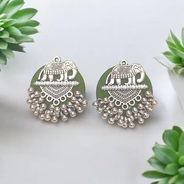 Elephant_Stud_Fabric_Handmade_Combo_Earrings_For_Women_(Pack_Of_2)
