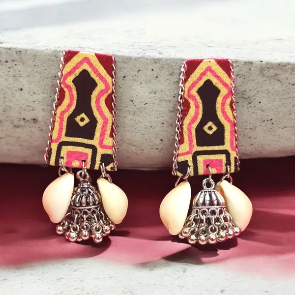 Fabric_Handmade_Combo_Danglers_With_Jhumka_For_Women_(Pack_Of_2)