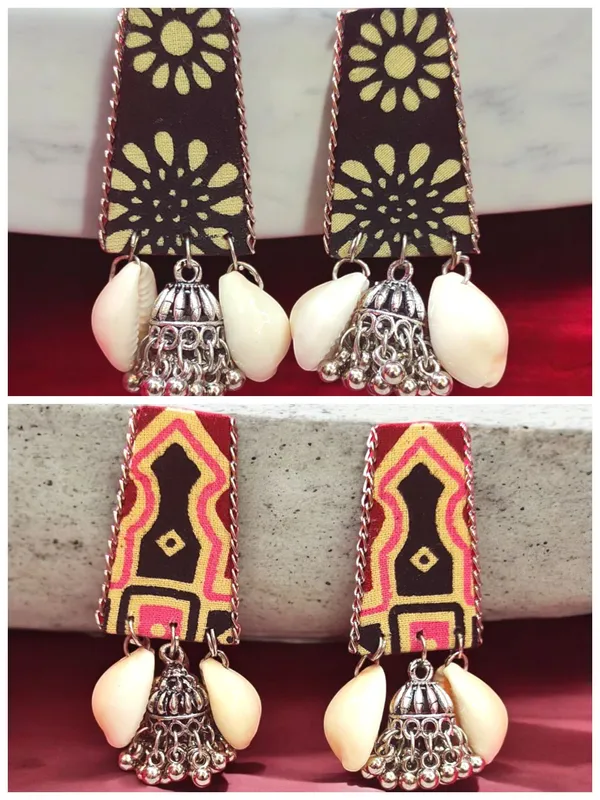 Fabric_Handmade_Combo_Danglers_With_Jhumka_For_Women_(Pack_Of_2)