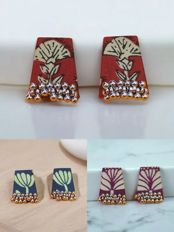 Multicolor_Handmade_Hand_Crafted_Earrings_For_Woman_And_Girls_(Pack_Of_3)