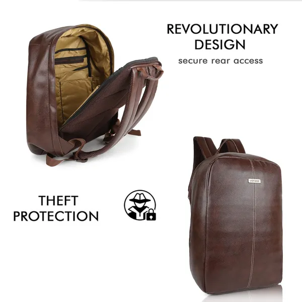Brown_Vegan_Leather_Laptop_Backpack,_Anti-Theft_Travel_Backpack,_Business_School_Bookbag_For_Men_&_Women_Fit_15.6_Inches_Laptop