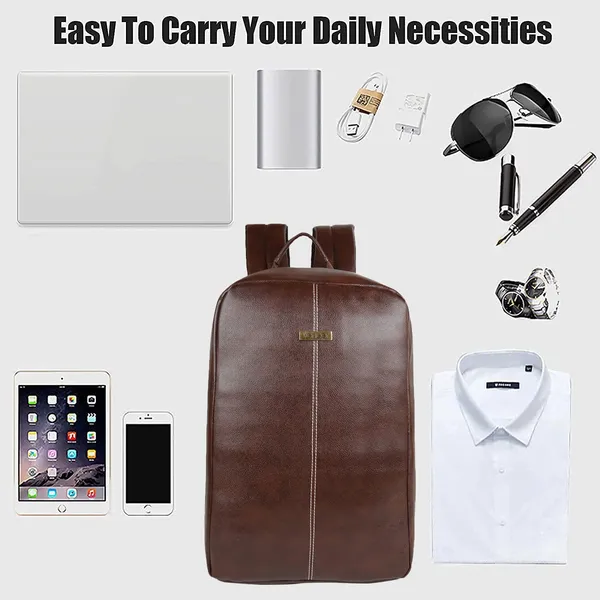 Brown_Vegan_Leather_Laptop_Backpack,_Anti-Theft_Travel_Backpack,_Business_School_Bookbag_For_Men_&_Women_Fit_15.6_Inches_Laptop