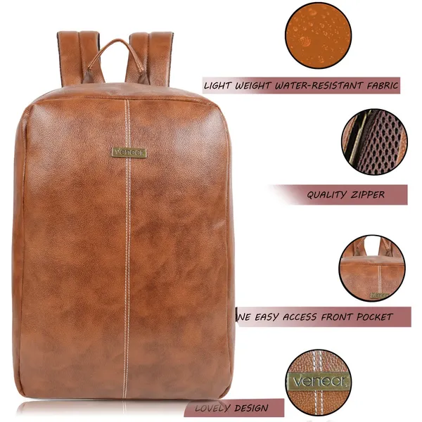 Tan_Vegan_Leather_Laptop_Backpack,_Anti-Theft_Travel_Backpack,_Business_School_Bookbag_For_Men_&_Women_Fit_15.6_Inches_Laptop