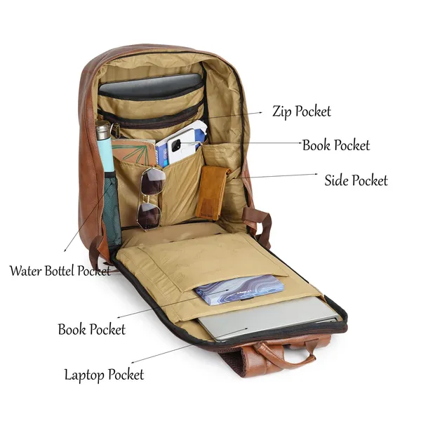 Tan_Vegan_Leather_Laptop_Backpack,_Anti-Theft_Travel_Backpack,_Business_School_Bookbag_For_Men_&_Women_Fit_15.6_Inches_Laptop