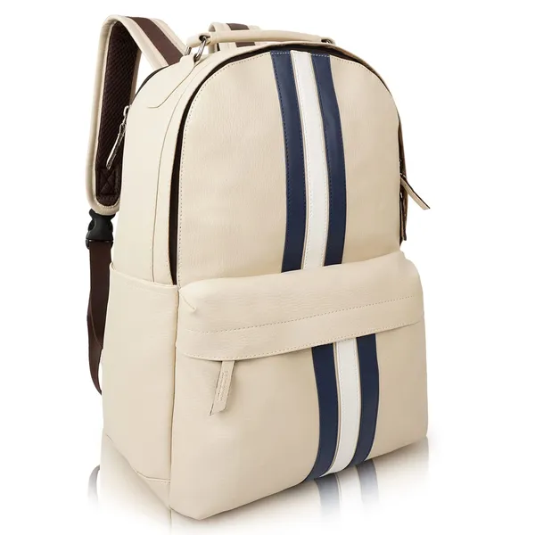 Cream_Synthetic_Leather_30_Litre_Casual_15.6_Inch_Laptop_Shoulder_Business_Travel_Backpack_For_Unisex