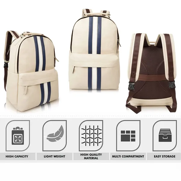 Cream_Synthetic_Leather_30_Litre_Casual_15.6_Inch_Laptop_Shoulder_Business_Travel_Backpack_For_Unisex