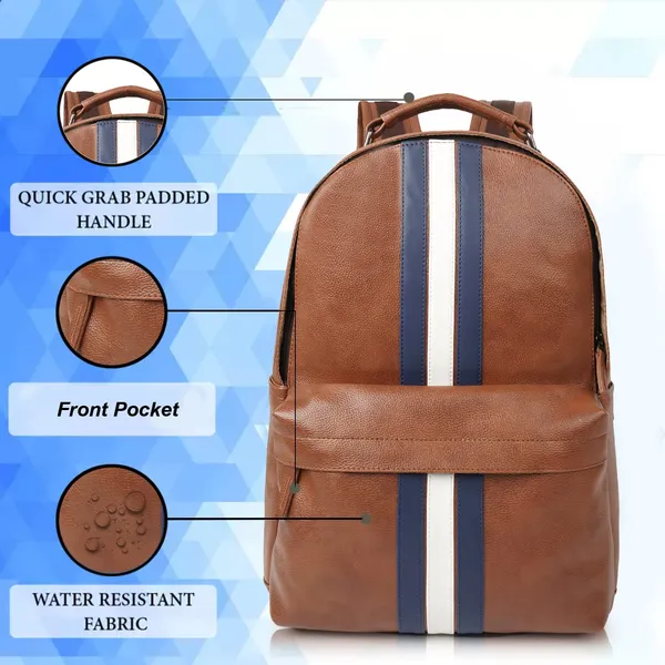 Tan_Synthetic_Leather_30_Litre_Casual_15.6_Inch_Laptop_Shoulder_Business_Travel_Backpack_For_Unisex