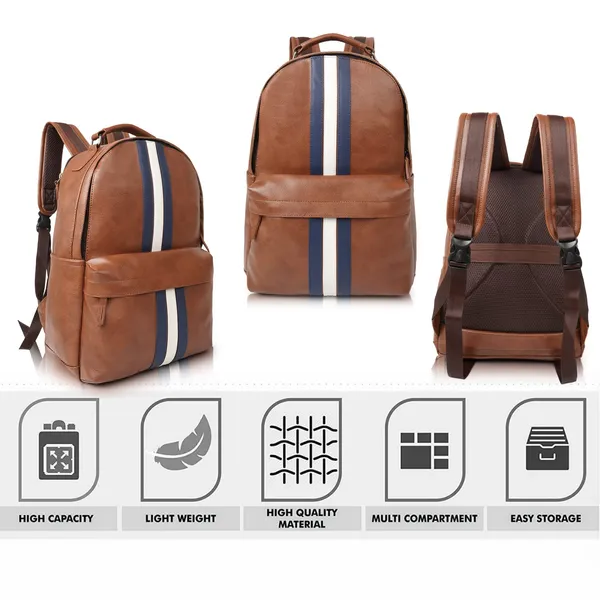 Tan_Synthetic_Leather_30_Litre_Casual_15.6_Inch_Laptop_Shoulder_Business_Travel_Backpack_For_Unisex