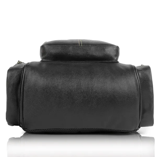 Black_Synthetic_Vegan_Leather_22L_Casual_Laptop_Trendy_Travel_Shoulder_Mini_School|Office|College_Daytrip_Backpack_For_Unisex