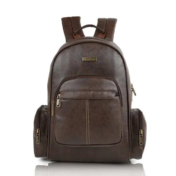 Brown_Synthetic_Vegan_Leather_22L_Casual_Laptop_Trendy_Travel_Shoulder_Mini_School|Office|College_Daytrip_Backpack_For_Unisex