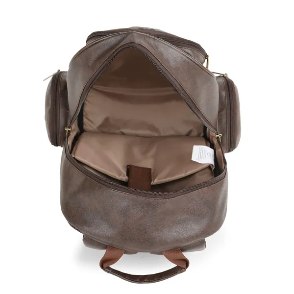 Brown_Synthetic_Vegan_Leather_22L_Casual_Laptop_Trendy_Travel_Shoulder_Mini_School|Office|College_Daytrip_Backpack_For_Unisex