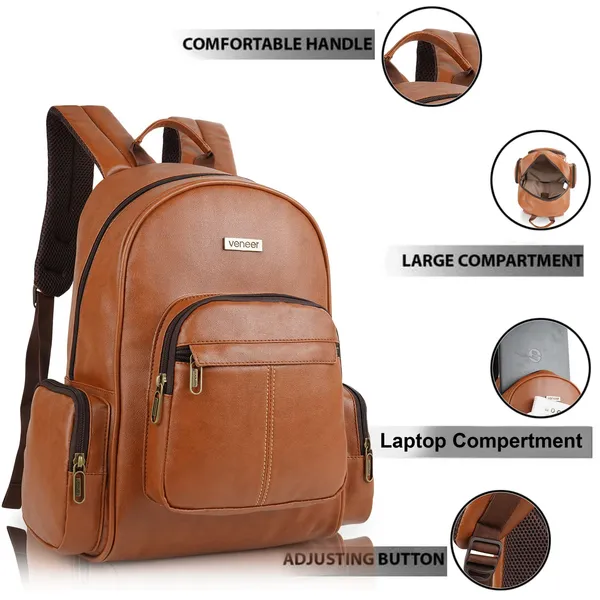 Tan_Synthetic_Vegan_Leather_22L_Casual_Laptop_Trendy_Travel_Shoulder_Mini_School|Office|College_Daytrip_Backpack_For_Unisex