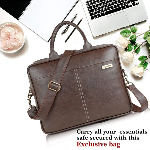 Brown_Vegan_Leather_Briefcase_For_Men_17_Inch_Laptop_Computer_Case_Business_Travel_Work_Messenger_Cross_Body_Shoulder_Bags_For_Mens_And_Womens