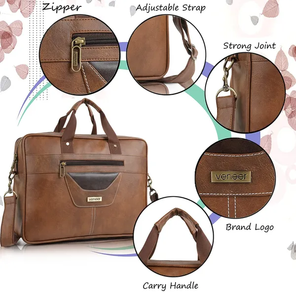 Tan_Veganleather_Briefcase_For_Men_16.5_Inch_Laptop_Computer_Case_Business_Travel_Synthetic_Leather_Messenger_Crossbody_Shoulder_Bags_For_Mens_And_Womens