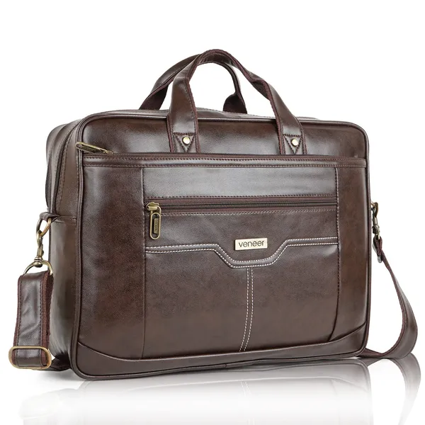 Brown_Synthetic_Leather_Casual_Office_Laptop15.6_Inch/College/Daytrip/Business_Briefcase_Water_Resistant_Shoulder_Crossbody_Messenger_Bag_For_Unisex